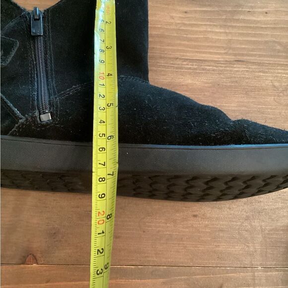 KOOLABURRA BY UGG SHAZI MINI BOOTS BLACK SIZE 8 SUEDE & WOOL SIDE ZIP BOOTS - Picture 6 of 6